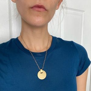 Like New Madewell Gold Circle Pendant Necklace